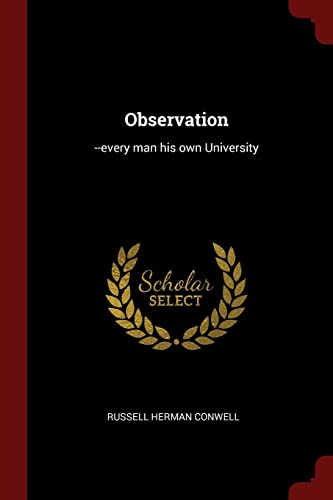 Beispielbild fr Observation: --every man his own University zum Verkauf von Gulf Coast Books