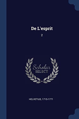 Stock image for De L'esprit: 2 for sale by ALLBOOKS1