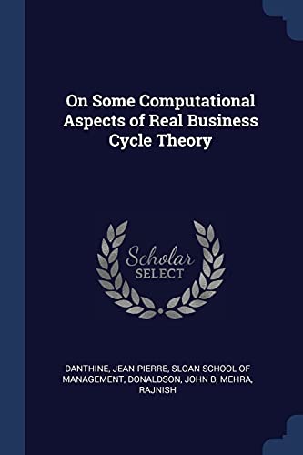 Stock image for On Some Computational Aspects of Real Business Cycle Theory for sale by ALLBOOKS1