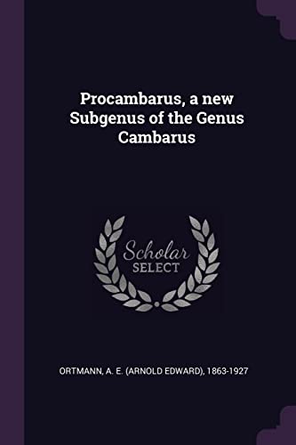Beispielbild fr Procambarus, a new Subgenus of the Genus Cambarus zum Verkauf von ALLBOOKS1