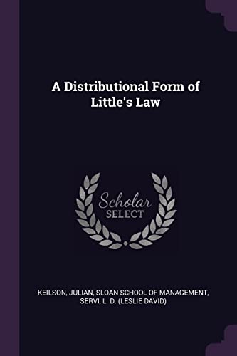 9781378958193: A Distributional Form of Little's Law