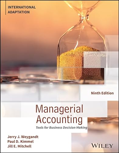 Beispielbild fr Managerial Accounting: Tools for Business Decision Making, International Adaptation zum Verkauf von Studibuch