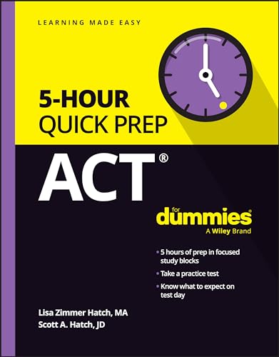 9781394231638: ACT 5-Hour Quick Prep For Dummies (For Dummies (Career/education))