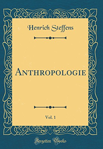 9781396226717: Anthropologie, Vol. 1 (Classic Reprint)
