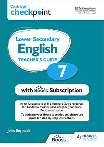 Stock image for Cambridge Checkpoint Lower Secondary English Teacher's Guide 7 with Boost Subscription Booklet: Third Edition for sale by Revaluation Books