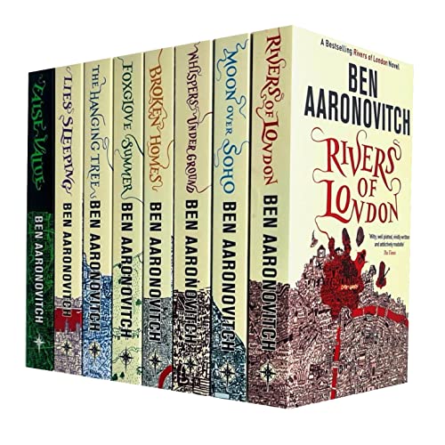 Stock image for A Rivers Of London Series Collection 8 Books Set By Ben Aaronovitch(Rivers Of London,Moon Over Soho,Whispers Under Ground,Broken Homes,Foxglove Summer,The Hanging Tree,Lies Sleeping & False Value) for sale by GF Books, Inc.