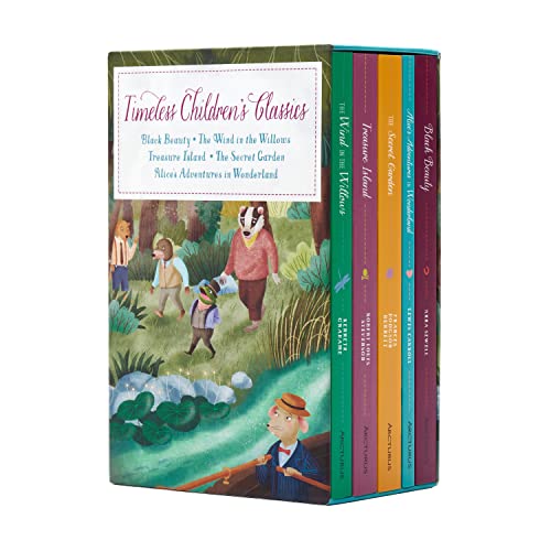 Stock image for Timeless Children's Classics: Black Beauty - The Wind in the Willows - Treasure Island - The Secret Garden - Alice's Adventures in Wonderland for sale by Monster Bookshop