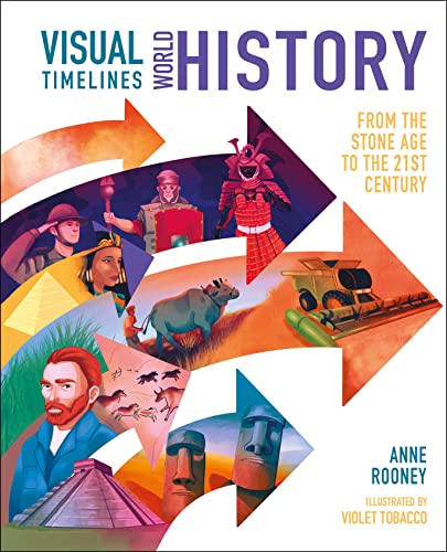 Stock image for Visual Timelines: World History: From the Stone Age to the 21st Century [Hardcover] Rooney, Anne and Tobacco, Violet for sale by Lakeside Books