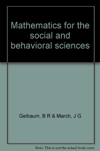 Stock image for Mathematics for the Social and Behavioral Sciences for sale by My Dead Aunt's Books
