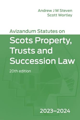 Beispielbild fr Avizandum Statutes on Scots Property, Trusts & Succession Law: 2023-2024 zum Verkauf von Monster Bookshop