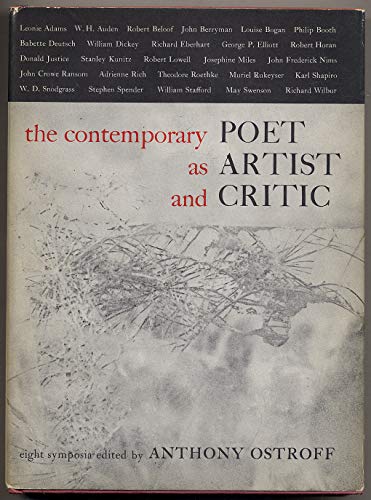 Imagen de archivo de The Contemporary Poet as Artist and Critic a la venta por Better World Books