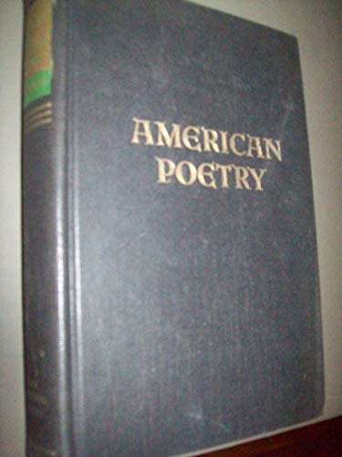 Stock image for An Anthology of American Poetry: Lyric America 1630-1930 for sale by James F. Balsley, Bookseller