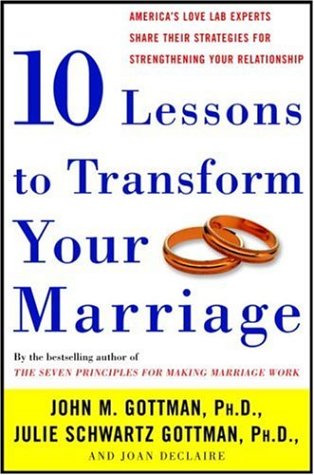 Beispielbild fr Ten Lessons to Transform Your Marriage: America's Love Lab Experts Share Their Strategies for Strengthening Your Relationship zum Verkauf von BooksRun