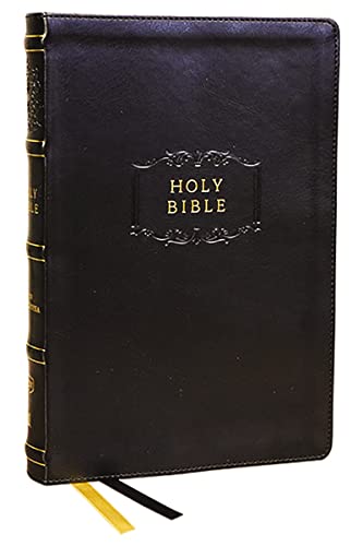 Stock image for KJV Holy Bible with Apocrypha and 73,000 Center-Column Cross References, Black Leathersoft, Red Letter, Comfort Print (Thumb Indexed): King James Version for sale by Ebooksweb
