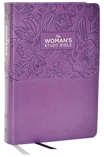 Stock image for KJV, The Woman's Study Bible, Purple Leathersoft, Red Letter, Full-Color Edition, Comfort Print (Thumb Indexed): Receiving God's Truth for Balance, Hope, and Transformation [Imitation Leather] Thomas for sale by Lakeside Books