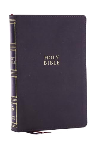 Beispielbild fr NKJV, Compact Center-Column Reference Bible, Leathersoft, Gray, Red Letter, Thumb Indexed, Comfort Print zum Verkauf von Monster Bookshop