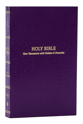 Stock image for KJV Holy Bible: Pocket New Testament with Psalms and Proverbs, Purple Softcover, Red Letter, Comfort Print: King James Version for sale by GF Books, Inc.