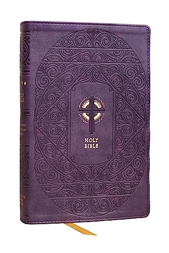 Stock image for Holy Bible: New Revised Standard Version, Sacraments of Initiation Catholic Bible, Purple, Leathersoft, Comfort Print, Anglicized Text for sale by Revaluation Books