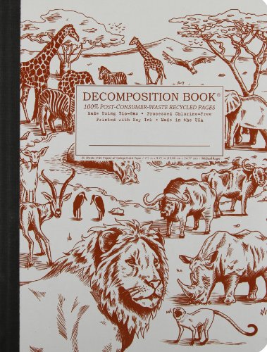 Stock image for African Safari Decomposition Book: College-Ruled Composition Notebook with 100% Post-Consumer-Waste Recycled Pages for sale by SecondSale