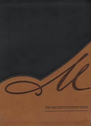 Imagen de archivo de The NASB, MacArthur Study Bible, Leathersoft, Black/Tan, Thumb Indexed: Holy Bible, New American Standard Bible a la venta por dsmbooks