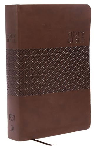 Stock image for KJV Study Bible, Large Print, Leathersoft, Brown, Thumb Indexed, Red Letter: Second Edition (Nelson KJV Signature) for sale by Lucky's Textbooks