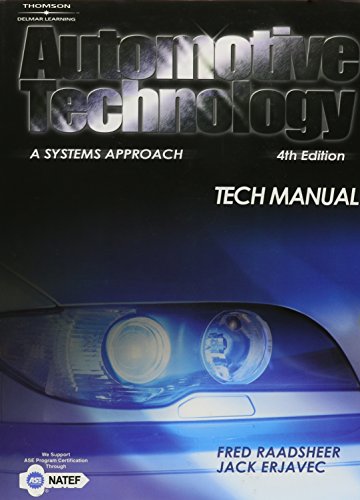 Imagen de archivo de Tech Manual For Erjavec s Automotive Technology: A Systems Approach, 4th ; 9781401848330 ; 1401848338 a la venta por APlus Textbooks
