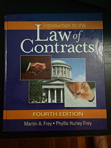 Imagen de archivo de Introduction to the Law of Contracts (Hardcover) a la venta por BooksRun