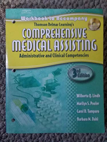 Imagen de archivo de Workbook for Lindh/Pooler/Tamparo/Dahl S Delmar S Comprehensive Medical Assisting: Administrative and Clinical Competencies, 3rd a la venta por ThriftBooks-Dallas