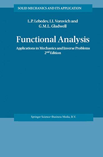 Stock image for Functional Analysis: Applications in Mechanics and Inverse Problems (Solid Mechanics and Its Applications, 100) for sale by Phatpocket Limited