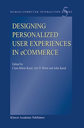 Stock image for Designing Personalized User Experiences in eCommerce (Human "Computer Interaction Series, 5) for sale by HPB-Red