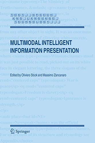 9781402030505: Multimodal Intelligent Information Presentation: 27 (Text, Speech and Language Technology)