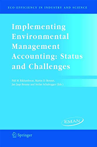 Stock image for Implementing Environmental Management Accounting: Status and Challenges. for sale by Antiquariat im Hufelandhaus GmbH  vormals Lange & Springer