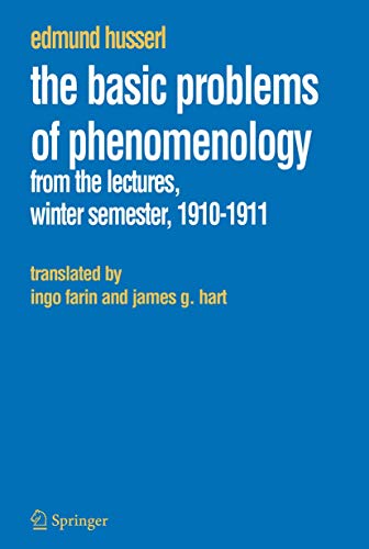 9781402037887: The Basic Problems of Phenomenology: From the Lectures, Winter Semester, 1910-1911: 12