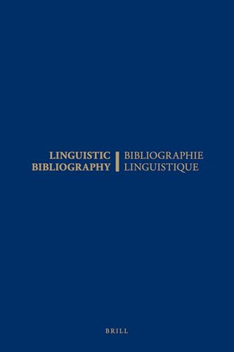 Bibliographie Linguistique de l'Année 2001. / Linguistic Bibliography for the Year 2000. et compl...