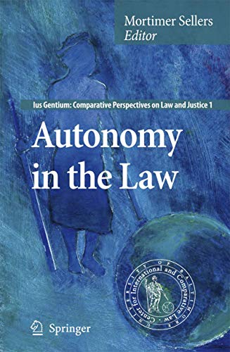 Stock image for Autonomy in the Law for sale by BookHolders
