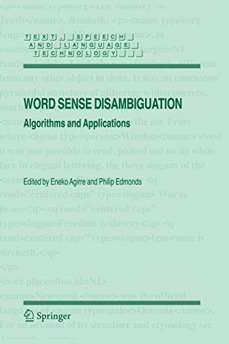 9781402068706: Word Sense Disambiguation: Algorithms and Applications: 33 (Text, Speech and Language Technology)
