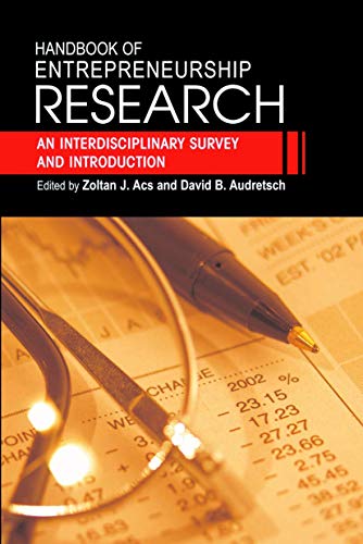 Beispielbild fr Handbook of Entrepreneurship Research: An Interdisciplinary Survey and Introduction zum Verkauf von Fireside Bookshop