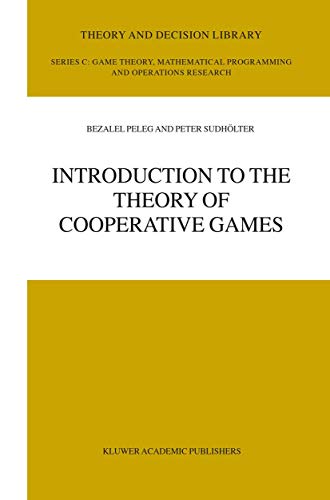 9781402074103: Introduction to the Theory of Cooperative Games (Theory and Decision Library C)