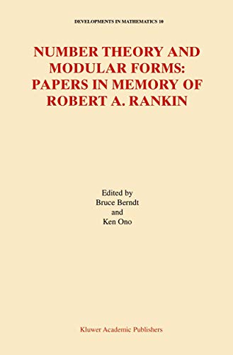 Stock image for Number Theory and Modular Forms: Papers in Memory of Robert A. Rankin (Developments in Mathematics, 10) for sale by Lucky's Textbooks