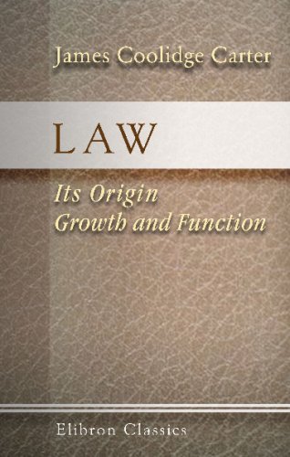Stock image for Law: Its Origin, Growth and Function: Being a Course of Lectures Prepared for Delivery before the Law School of Harvard University for sale by Revaluation Books