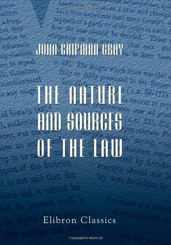 Stock image for The Nature and Sources of the Law for sale by Revaluation Books