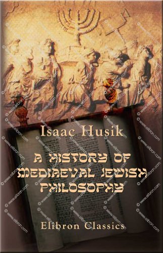 Imagen de archivo de A History of Mediaeval Jewish Philosophy a la venta por MusicMagpie