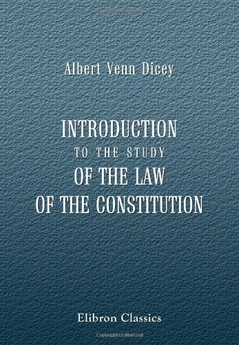 9781402185557: Introduction to the Study of the Law of the Constitution
