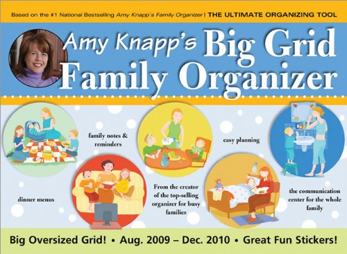 9781402221088: Amy Knapp's Big Grid Family Organizer 2009 2010 Calendar