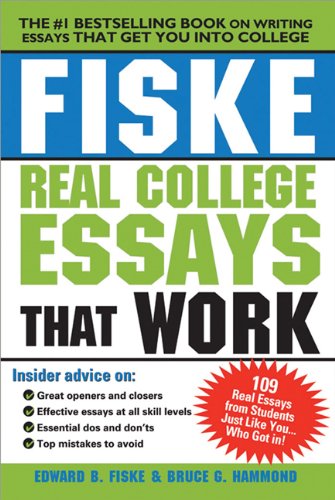 Beispielbild fr Fiske Real College Essays That Work zum Verkauf von Better World Books