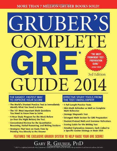 Beispielbild fr Gruber's Complete GRE Guide 2014 zum Verkauf von Better World Books