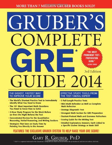 Stock image for Gruber's Complete GRE Guide 2014 for sale by Better World Books