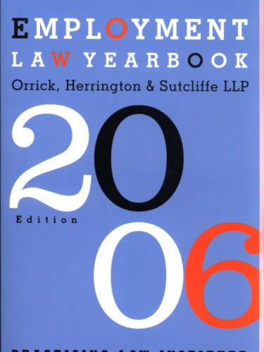 Beispielbild fr Employment Law Yearbook zum Verkauf von Hay-on-Wye Booksellers