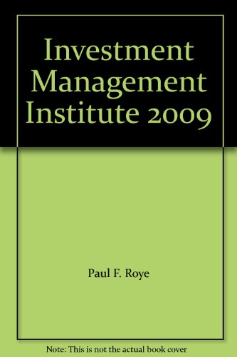 9781402412035: Investment Management Institute 2009