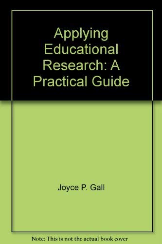 Beispielbild fr Applying Educational Research: A Practical Guide zum Verkauf von HPB-Red